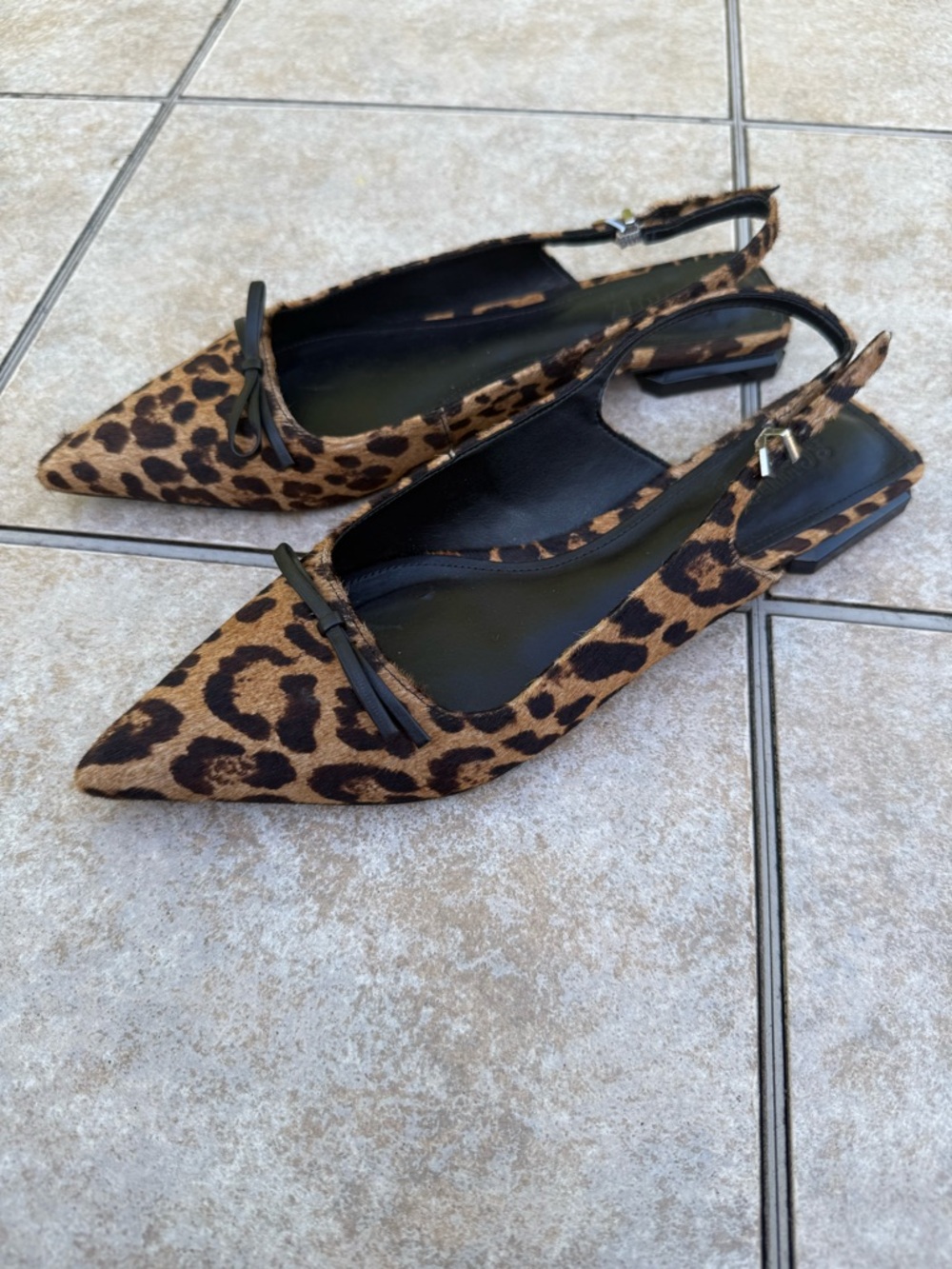 Schutz Violetta Sculpt Ballet Flats, featuring a leopard pattern - Picture 8 of 15